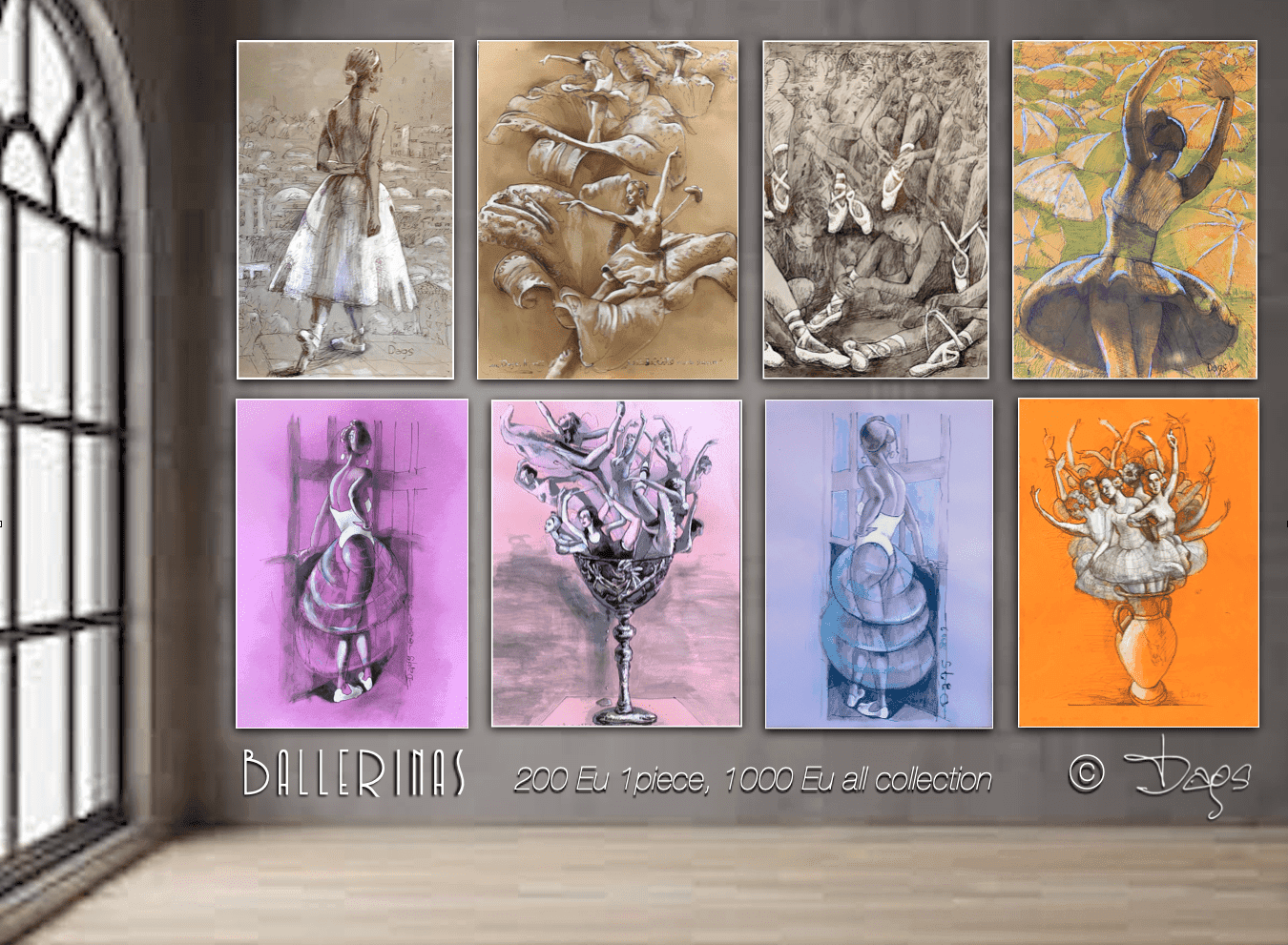 BALLERINAS 8 graphics collection by Dags Vidulejs