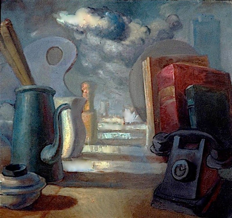 STILL LIFE STREET oil/canvas